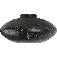 QAZQA Plafonnier oriental noir et or 40 cm - Radiance