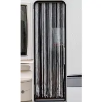 Travellife Rideau de porte Korda 190x60 cm Bleu et blanc