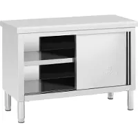 Royal Catering Meuble bas inox - ECO - 120 x 50 cm - 330 kg - RCAT-120/50-WT