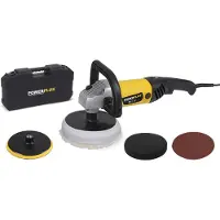 Powerplus Polisseuse d'angle 1200W Ø 180mm - 7 Acc. (Polisseuse excentrique)