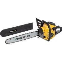 Powerplus Powxg10231 50.4cc 500 Mm Gasoline Chainsaw Argenté