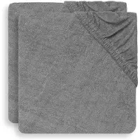 Jollein Housse Matelas à Langer Jollein Badstof Storm Grey (Pack de 2) (50 x 70 cm)