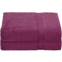 De Witte Lietaer Serviette de bain Stephanie Beet Red - Lot de 2 pièces - 70 x 140 cm - Rouge - Coton