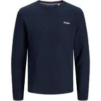 Jack & Jones Pull-over 'Paul Tons' bleu nuit / orange / blanc