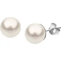 Nenalina Boucles d'oreilles argent / blanc perle