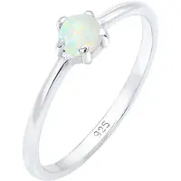 Elli Bague argent / blanc perle