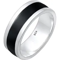 KUZZOI Bague noir / argent