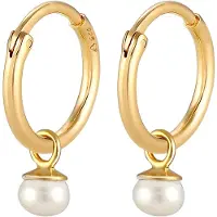 Elli PREMIUM Boucles d'oreilles or / blanc perle