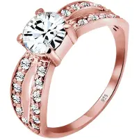 Elli Bague or rose / blanc