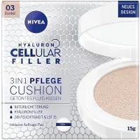 Nivea - Hyaluron Cellular Filler 3in1 Care Cushion Makeup Spf15 - Slightly Covering Makeup In Sponge 15 G