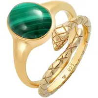 Elli PREMIUM Bague or / vert