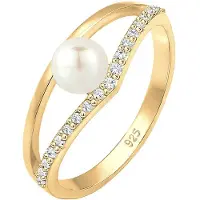 Elli Bague or / blanc perle