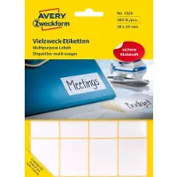 Avery Zweckform Lot de 3326 étiquettes autocollantes (38 x 29 mm, 384 autocollants sur 24 feuilles, étiquettes polyvalentes pour la maison, l'école et le bureau pour écrire et étiqueter et marquer)