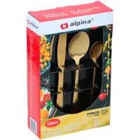 Alpina set de couverts 16 pièces or