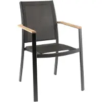 Gescova Chaise de jardin empilable Billie - noir/teck