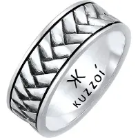 KUZZOI Bague noir / argent