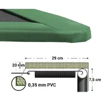 Salta Coussin de Protection Salta Rectangulaire Vert 214 x 153 cm