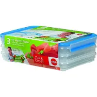 EMSA Boites de Rangement Emsa Clip & Close Rechthoekig 3L (3-pièces)