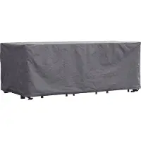 Perel Housse extérieure pour set de jardin, grise, rectangulaire, 285 cm x 180 cm x 95 cm