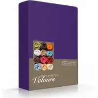Romanette Drap-housse Romanette Violet (Velours)-Lits Simples (80/90 x 200/210/220 cm)