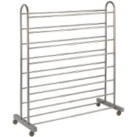 SmartaSaker Étagère à chaussures Giant mobile Herkules 125,5 x 67/116 cm blanc/gris