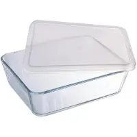 Pyrex Conteneur de Conservation Alimentaire Rectangulaire Pyrex 1,5L - Blanc Transparent