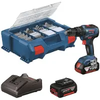 Bosch 06019H530A GSB 18V-55 Professional Akku-Schlagbohrschrauber-Set 18,0 V, mit 2 Akkus