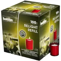 Bolsius Relight bougies Recharge 65/52 mm rouge 100 pièces