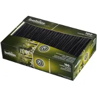Bolsius Bougies effilées 240/23 mm noir 100 pcs