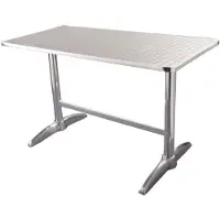 Bolero Table de restauration avec plateau en acier inoxydable 120 x 60 cm