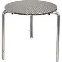 Bolero Table empilable en acier inoxydable | 70 cm rond