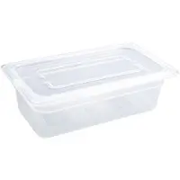 Vogue Récipient Gastronorme en plastique 1/3 avec couvercle | 3 Dimensions