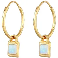 Elli PREMIUM Boucles d'oreilles bleu / jaune d'or / or