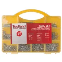 Toolland Assortiment de clous, 1060 pièces, différentes tailles