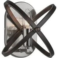 Searchlight Hoopla Applique à 1 flamme étain brun E14