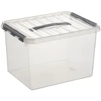 Sunware Boîte de rangement Q-line - couvercle avec poignée - L 400 x l 300 x H 260 mm - 22 l