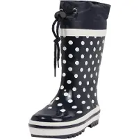 Playshoes Bottes en caoutchouc bleu nuit / blanc