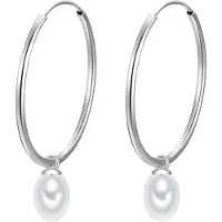 Glanzstücke Boucles d'oreilles argent / blanc perle