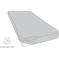 Kayori Drap-Housse Kayori Shizu Gris Argenté (Jersey)-1-persoons (90/100 x 200/210/220 cm)