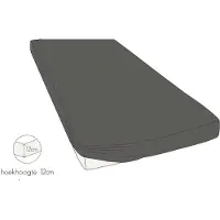 Kayori Drap-Housse Surmatelas Kayori Shizu Antracite (Jersey)-180 x 200/210/220 cm