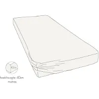 Kayori Drap-Housse Kayori Shizu Offwhite (Jersey)-Lits XL (180/200 x 200/210/220 cm)