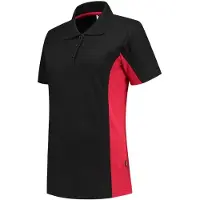 Tricorp 202003BlackRedL Poloshirt Bicolor Dames (L)
