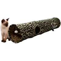 Flamingo Leopard Cat Tunnel Doré 130 x 25 cm