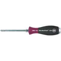 Wiha 29149 Tournevis MicroFinish Phillips avec lame six pans continue et avec disque de frappe - PH1 x 80 mm
