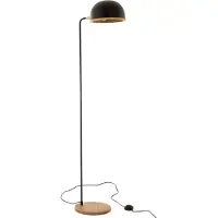 J-Line Lampe Evy métal/bois noir/naturel