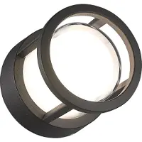 LumenXL Applique ronde d'extérieur noire - Millie