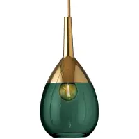 Ebb & Flow Lute Suspension Ivy Green | Gold | Ø: 14 cm E14