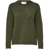 Selected Pull-over 'FLULU' vert foncé