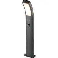 LumenXL Lampe d'extérieur moderne sur pied Reese avec capteur - noir