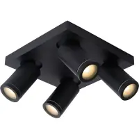 Lucide Taylor Spot de Plafond Black | 4x5W 2200K|3000K